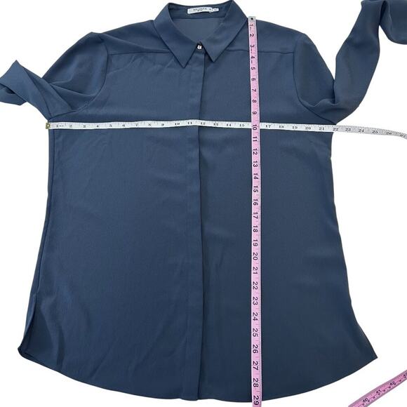 MM.LaFleur Lagarde Shirt Dusty Indigo Size 12 - Picture 9 of 13